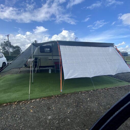 2.2 Awning Extension BBQ Porch with shade wall attached